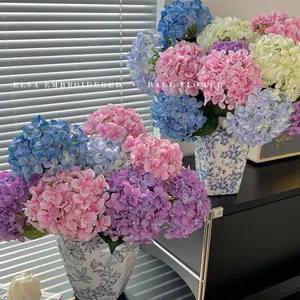 3D Printed Artificial 72 Petal Elsa Hydrangea Flower, Realistic Wedding Floral Arrangement Decor, Fake Flowers for Weddings