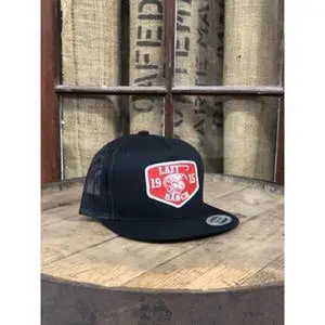 Lazy J Ranch Wear Unisex Black & Black Red Ranch Patch Cap