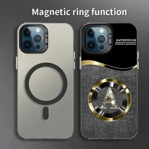 Suitable for [iPhone 12 Pro Max] New high-end glitter letter magnetic IMD mobile phone case new business simple soft silicone with magnetic function mobile phone case affordable anti-fall anti-fingerprint 995