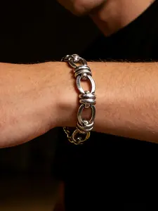 Unisex Stainless Steel Chain Bracelet Waterproof Design, Elegant Daily Wear Jewelry, Perfect Holiday Gift for All Seasons