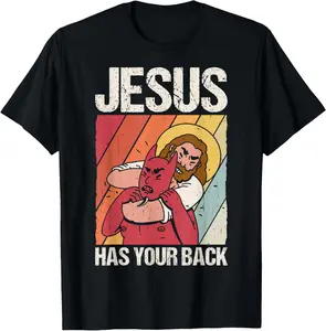 JESUS HAS YOUR BACK Christian Jiu Jitsu T-Shirt