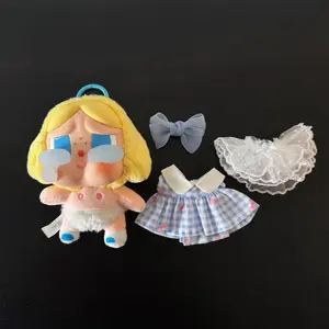 Doll Clothes Decorative Mini Dress-Up for 17CM Crybaby - Cotton Material Soft & Comfortable Ideal for Baby Dolls Dress-Up Play