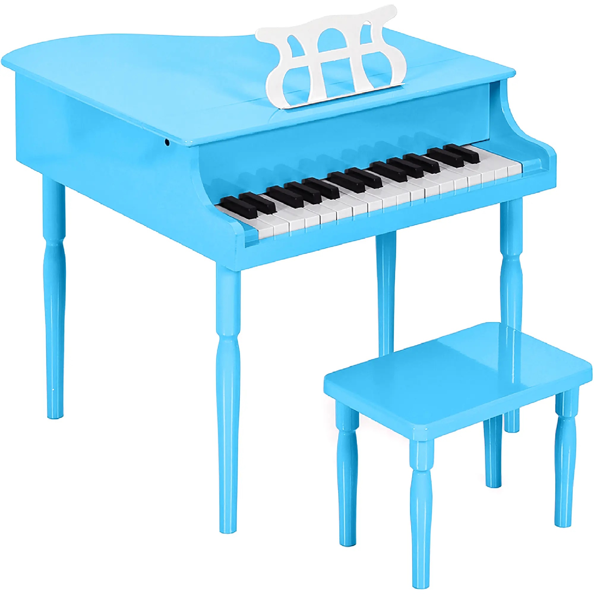 Best Choice Products Kids Classic 30-Key Mini Piano w/ Lid, Bench, Folding Music Rack, Song Book, Stickers