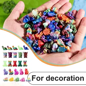 3D Printed Mini Animal Micro Landscape Decorative Figurines Set, Including Various Animals. Home Office Decorations, Car Accessories, Gifts