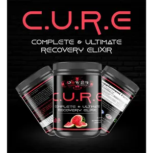 Power Leading Nutrition CURE Complete & Ultimate Recovery Elixir Watermelon Flavor - Made in USA, FDA Registered, GMP Certified, 3rd Party Lab Tested, Gluten Free, Zero Sugar, Electrolytes Balance
