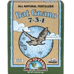 Down To Earth Bat Guano OMRI Certified Organic for Planting and Gardening
