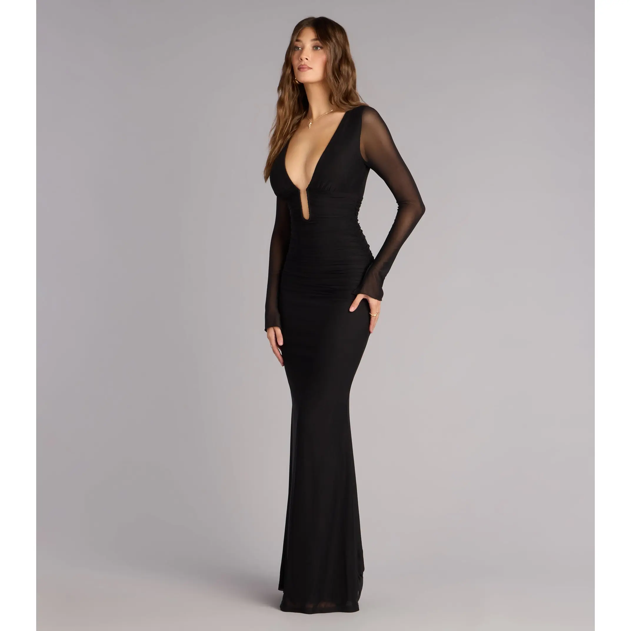 Eileen Mesh Long Sleeve Mermaid Formal Dress - TikTok Shop Eileen Mesh Long Sleeve Mermaid Formal Dress - TikTok Shop