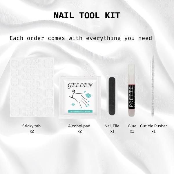 Prettè Nail Studio Amber Muse Press On Nails Medium Almond Nude Tortoise French Tips for Stylish Manicures