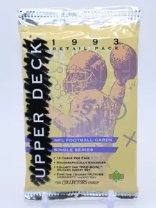 1993 Upper Deck Single Series Football Retail Pack (12 Cards)