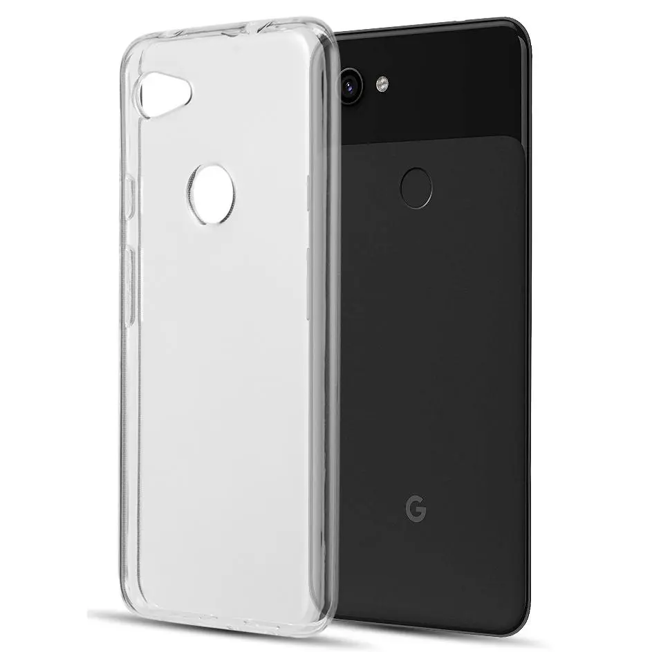 Case for Google Pixel 3a XL, Clear Transparent See-Thru Clear Flex Gel TPU Skin Slim Cover for Google Pixel 3a XL (2019)