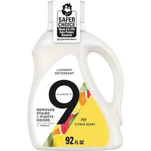 Natural Laundry Detergent Liquid Soap, Citrus Scent, Vinegar Powered, 92 Fl Oz, 1 Count, Laundry Detergent Liquid, Washing Detergent