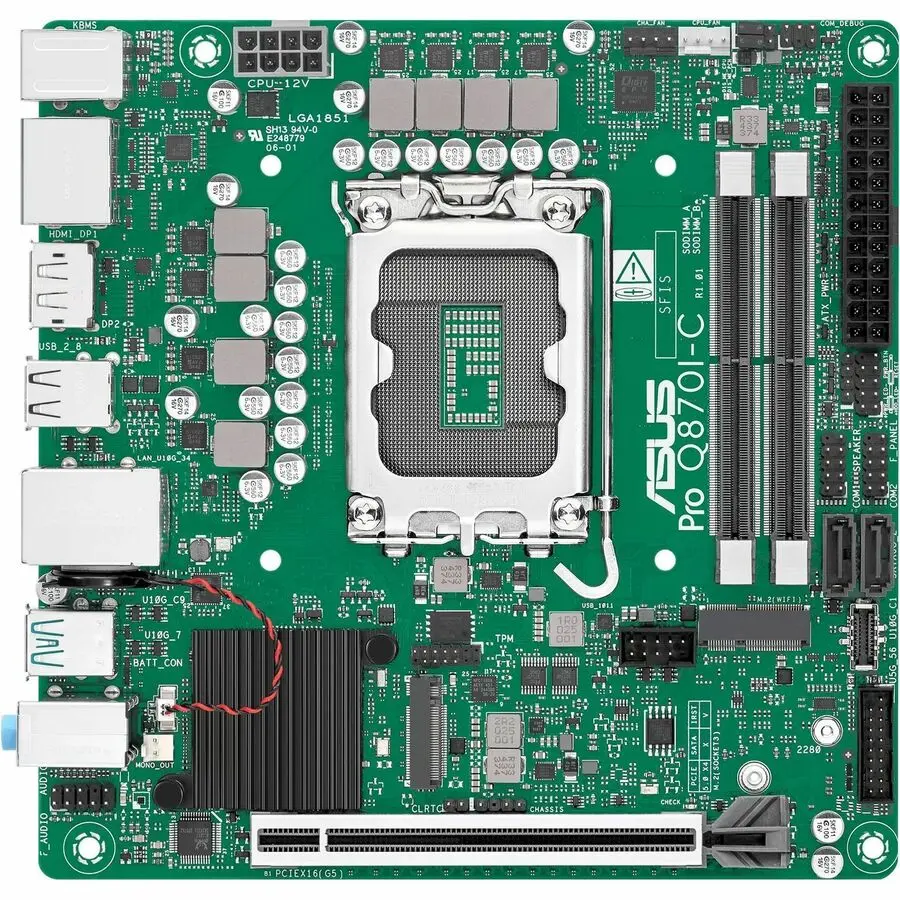 Asus Pro Q870I-C-CSM Desktop Motherboard Intel Q870 Chipset Socket LGA-1851 Mini ITX ProQ870ICCSM