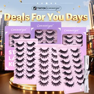 Geeneiya Manga Fairy Strip Lashes Kit with Lash Bond and Seal for False Lashes Falsies Eyelashes Makeup Cosmetic Eyelashes Look Like Extensions DealsForYouDays