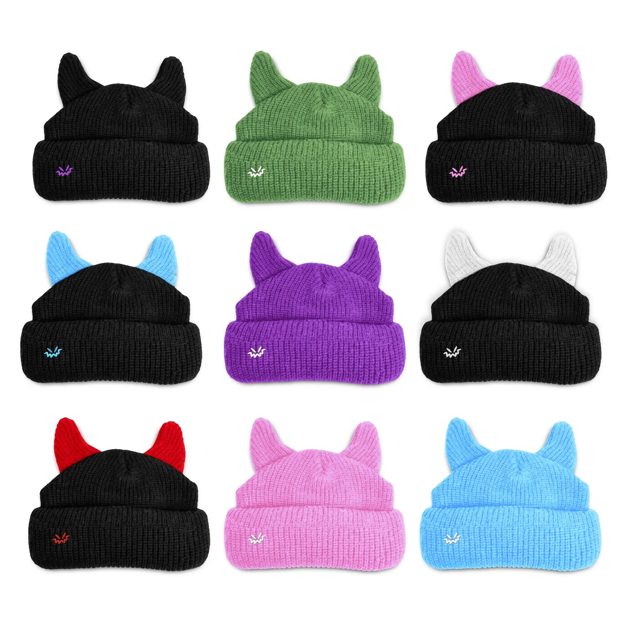 Horned beanie satin lined Horned beanie satin lined