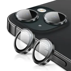 1 set Camera Lens Protector For iPhone 16 For iPhone 15 14 13 12 11 Plus 9H Tempered Glass Anti-Scratch Glass Camera Cover