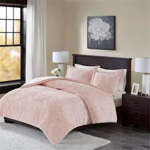 Madison Park  Arya Medallion Ultra Plush Comforter Mini Set - Blush, King Size & Cal King Size