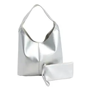 Joy Mangano Joy CleanBoss Leather Super Soft Bag & Wristlet Set
