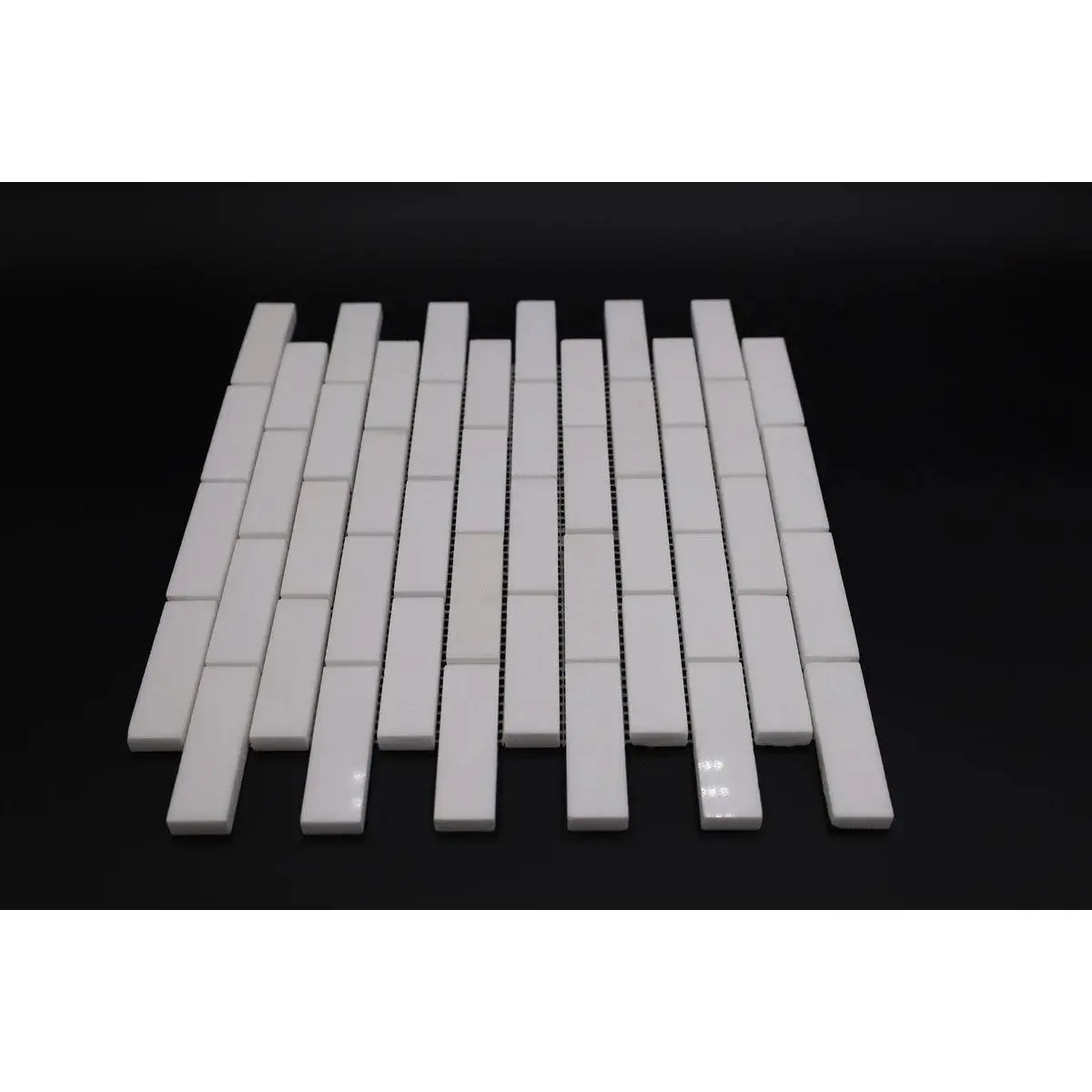 Thassos White Marble 1x3 Brick Polished Mosaic Tile