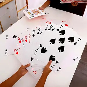 A Deck Of Jumbo Playing Cards, Four And Nine Times The Regular Size, High Quality Paper Material, Durable Poker Set, A Unique Gift For Family And Friends. Suitable For Party Games, Interactive Games, Holiday Games, Creative Gifts