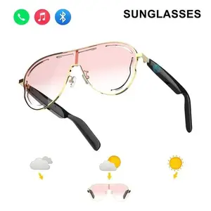 Smart Bluetooth-compatible 5.4 Sunglasses with Open-Ear Audio, Blue Light Blocking, UV Protection, Waterproof, Ideal for Outdoor Sports & Daily Wear