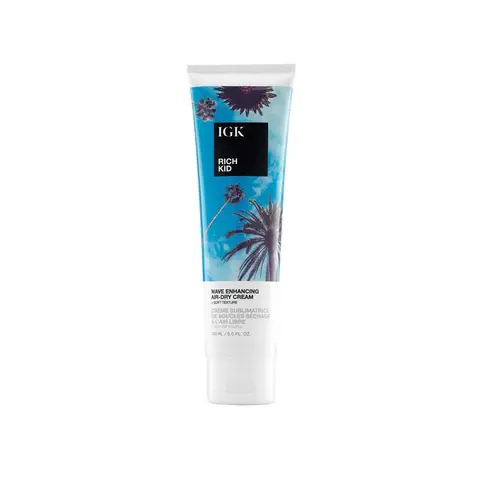 IGK RICH KID Wave Enhancing Air-Dry Cream | Hold + Texture + Shine | Vegan + Cruelty Free | 5 Oz