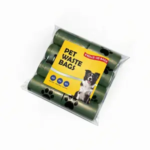 Dog Poop Bags, Durable Disposable Fresh Scent Dog Waste Bag Refills, Total 120 Count on 8 rolls