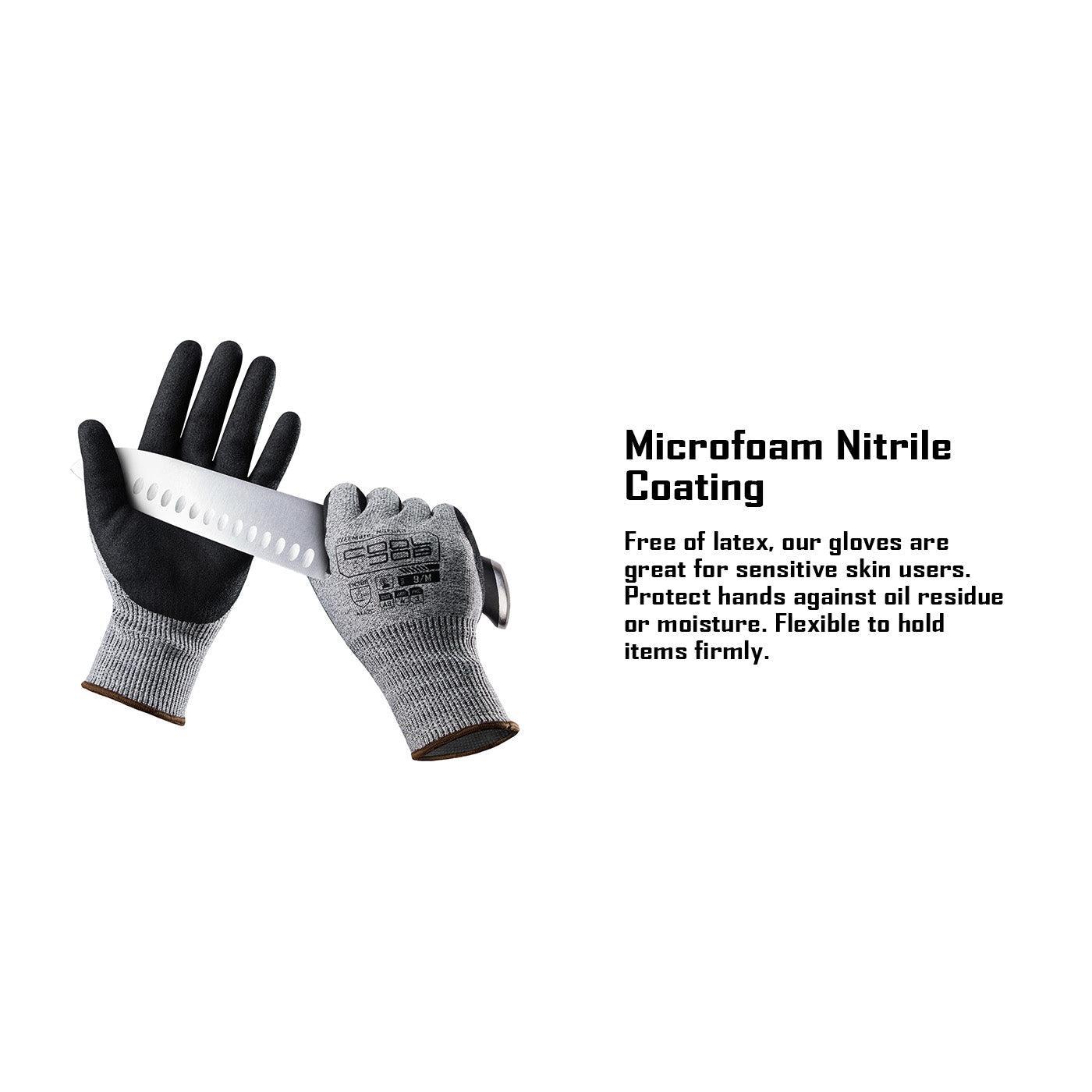 COOLJOB A3 Cut Resistant Safety Work Gloves, Touchscreen, Fishing Gloves(Black)