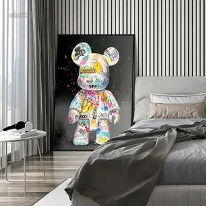 Artwork Bear Graffiti Poster Character Pop Art Prints Painting Street Wall Art Poster