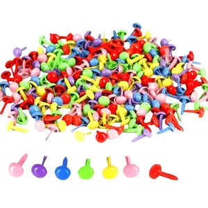 [200-Piece Colorful Metal Paper Fastener Set] Mini Binder Clips for DIY Crafts | Scrapbook & Journal Organizing Clasps | Multi-Color Paper Craft Binding Accessories | Creative Handmade Photo Album Fixing Clips