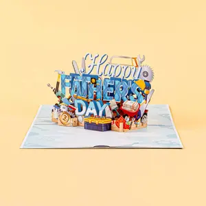 Father'S Day 3D Creative Pop-Up Card, TheBest Gift To Celebrate The Holiday For TheBest Dad, A Perfect Gift For Your Father