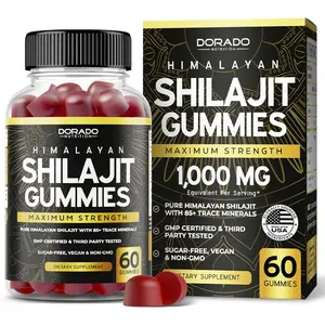 Shilajit Gummies For Men & Women 1000mg (High Potency Gold Grade with 85+ Trace Minerals with Fulvic Acid) - Energy & Immunity Support - Third Party Tested, Non GMO, Vegan & Made in USA (120 Gummies)