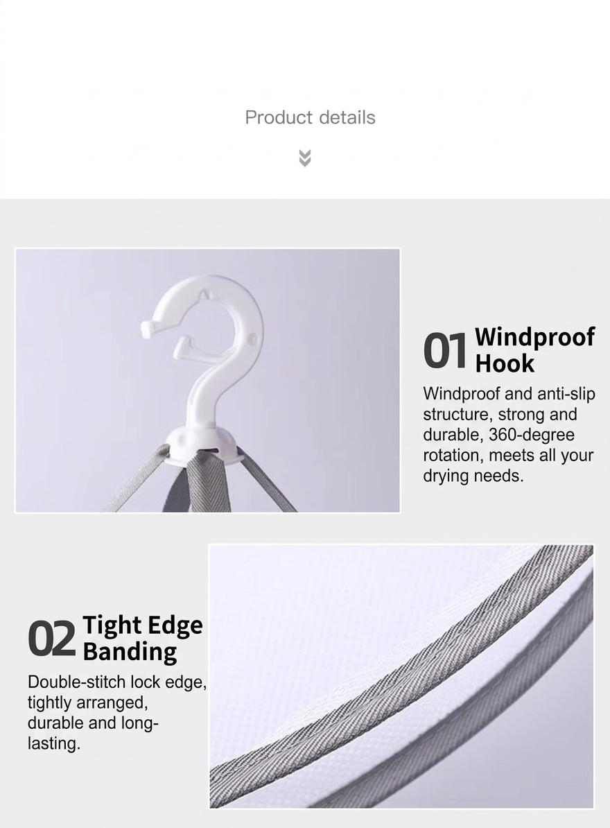 2-Tier Folding Mesh Clothes Hanging Dryer Large Laundry Drying Rack for Sweaters Flat Air-Drying Solution to Prevent Deformation