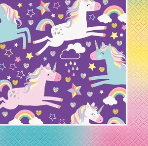 Purple Unicorn Napkins