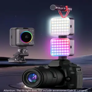 Portable Selfie Light, Mini Rechargeable Fill Light with 3 Color Temperature Light Effect, Pocket Size Mini Light for Outdoor Shooting & Video