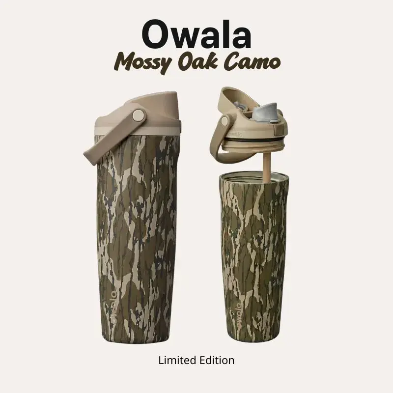 [NEW RELEASE] Owala Mossy Oak Camo 30oz Freesip Sway Tumbler with 24-hour insulation and lockable lid, Suitable For Travel, Outdoor, Gift For Him