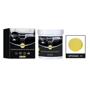 Rayhong Interior Refurbished Coating Paste, Interior Instrument Panel Seat Cleaning Anti-dust Maintenance Polishing Coating Paste Wash Detailing Kit Coating Spray Car Interior Renovator Cream Polish with Carambula
