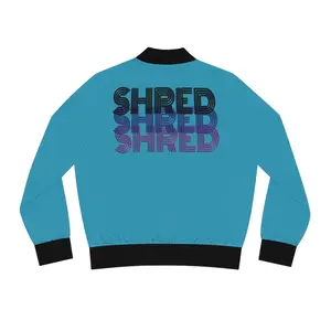 Trendy Women's Bomber Jacket with 'SHRED' Design