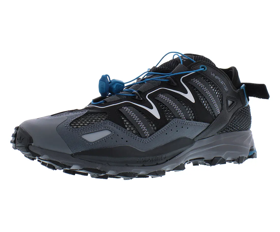 Adidas Hyperturf Men's Athletic Trainer, Chunky Outdoor-Style Sneaker and Sports Shoes for Casual Wear, Footwear, Closed, Walking Shoes, Grey Three/Core Black/Grey Five