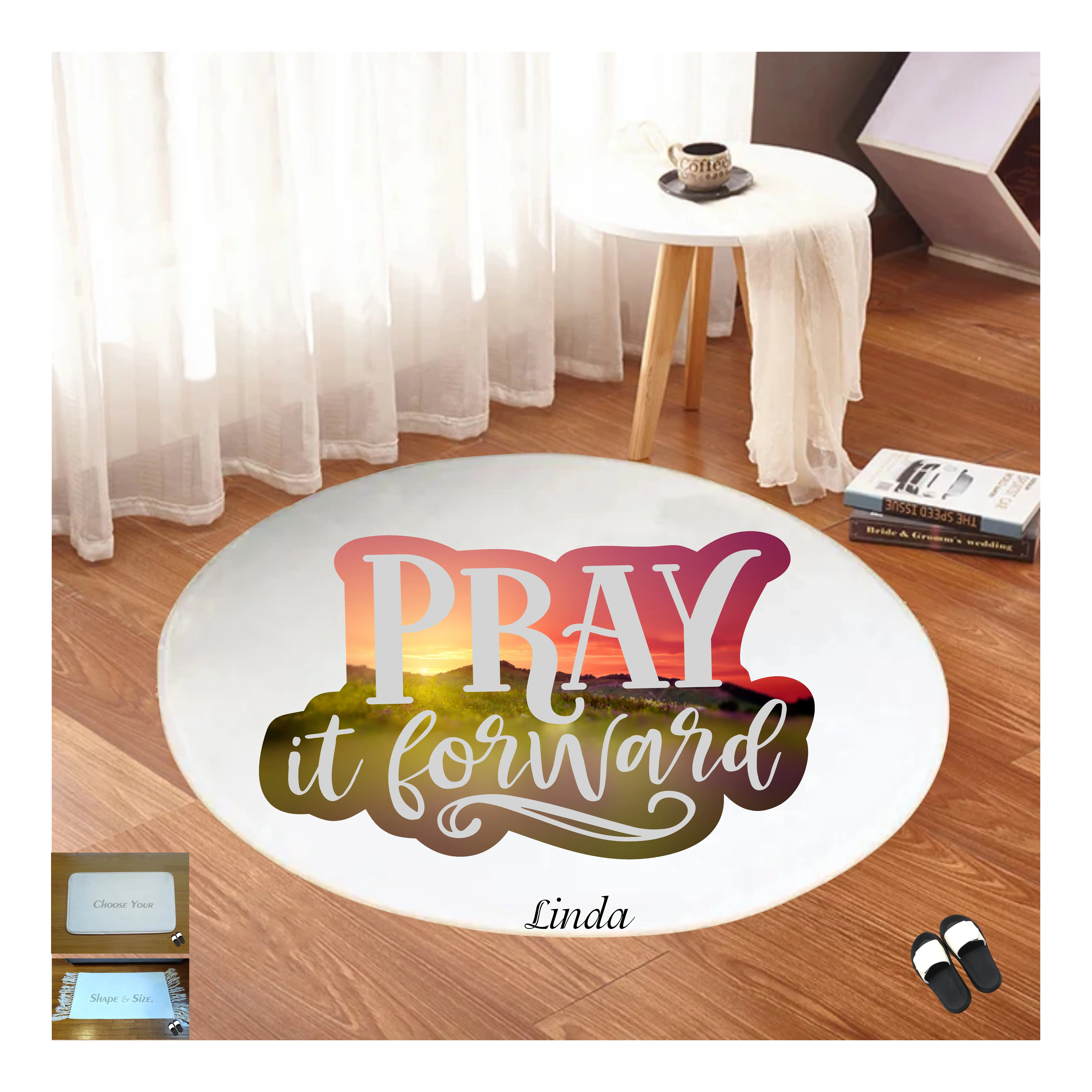 Customized Prayer Mat with Bible Verse & Your Name, Anti-Skid Base, Bedside Comfort Gift for Daily Devotion, Ideal for Family and Friends