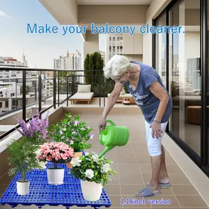 Plastic pallets for Basement Storage Load Capacity 2000 lbs 23.6x11.8x1.18IN Plastic pallets Suitable for Factories, terraces Plastic Platform Easy to Put Together Randomly Placed