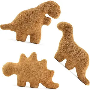 3 Packs 18 inches Dino Nugget Pillow Plush, Dinosaur Chicken Nugget Stuffed Animal Plush Toy, Dinosaur Party Decoration Birthday Christmas Valentines Gift for Kids Boys Girls