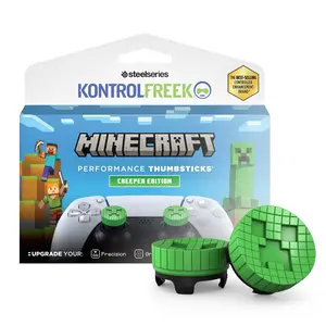 KontrolFreek Minecraft Creeper for PlayStation 5 (PS5) and PlayStation 4 (PS4) Controller | Performance Thumbsticks | Green