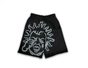 Crybaby Baggy Fleece Shorts (Black)