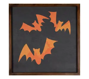 Northlight 15.75" Halloween Wall Decor with Bat Silhouettes