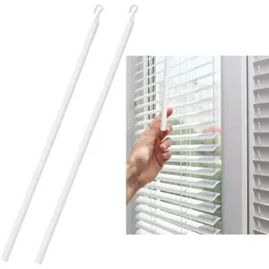 Detachable 24 Inches Blind Wands Rods Replacement with Hook 2 Pcs Blinds Handle Replacement for Window Blinds
