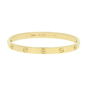 Pre-owned Cartier Love Bangle Bracelet Size 19