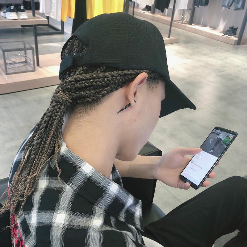 Outdoor sunshade and sun protection dreadlock wig hat all-in-one summer hip-hop braid wig men's headwear ready-to-wear ponytail