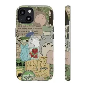 Ghibli Phone Case Totoro & No-face Aesthetic Phone Case Compatible with iPhone 17 16 15 14 13 12 11