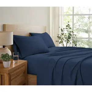 Truly Soft Twin XL Everyday Bedding Sets, Dark Blue Sheets & Pillowcases