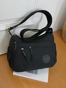 Elegant Women's Shoulder Bag with Multiple Pockets and Zipper, Large Capacity Casual Crossbody Bag for Daily Use